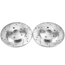 Cargar imagen en el visor de la galería, Power Stop 09-10 Pontiac Vibe Rear Evolution Drilled &amp; Slotted Rotors - Pair
