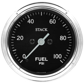 Autometer Stack 52mm 0-100 PSI 1/8in NPTF Male Pro Stepper Motor Fuel Pressure Gauge - Classic