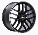 BBS CC-R 19x8 5x120 ET45 Satin Black Polished Rim Protector Wheel -82mm PFS/Clip Required