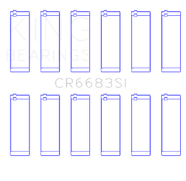 King Engine Bearings Chevrolet 262 (Od+.002in) (Size +0.50mm) Connecting Rod Bearing Set
