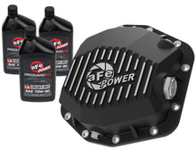 Cargar imagen en el visor de la galería, aFe POWER 2021 Ford Bronco w/ Dana M220 Diff Cover w/ Gear Oil Black Street Series w/ Machined Fins