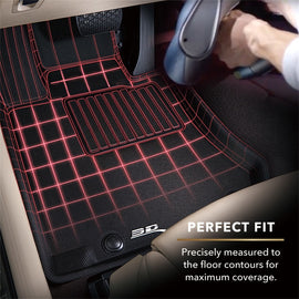 3D MAXpider 12-18 Maserati Granturismo Sport Kagu Floor Mat- Black R1 R2