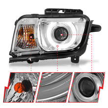 Cargar imagen en el visor de la galería, ANZO 2010-2013 Chevrolet Camaro Projector Headlights w/ Halo Chrome (CCFL)