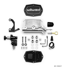 Cargar imagen en el visor de la galería, Wilwood Compact Tandem M/C - 1.12in Bore w/Bracket and Valve fits Mustang (Pushrod) - Ball Burnished