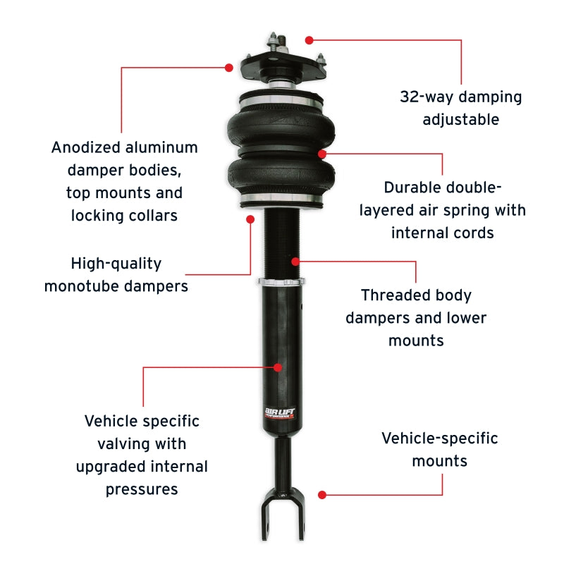 Air Lift Performance 03-06 Infiniti G35 Sedan / 03-08 Nissan 350Z Air Suspension Front Kit