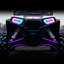 Cargar imagen en el visor de la galería, Oracle 1421 Polaris RZR 900/1000 Turbo Dynamic RGB+A Seq Turn Signal Headlight Halo Kit