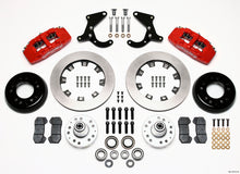 Cargar imagen en el visor de la galería, Wilwood Dynapro 6 Front Hub Kit 12.19in Red 55-57 Chevy