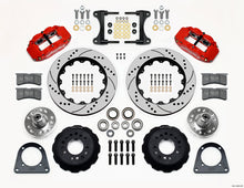 Cargar imagen en el visor de la galería, Wilwood Narrow Superlite 6R Front Hub Kit 14.00in Drill Red TCI-IFS 71-78 (Pinto Based)