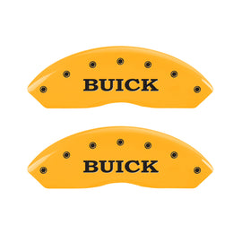 MGP 4 Caliper Covers Engraved Front Buick Rear Yellow Finish Black Char 2018 Buick Envision
