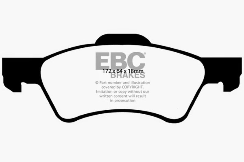 EBC 01-07 Chrysler Town & Country 3.3 Rear Rotors Yellowstuff Front Brake Pads