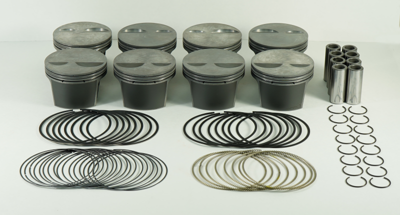 Mahle MS Piston Set SBC 312ci 3.776in Bore 3.480in Stroke 5.700in Rod .927 Pin -1cc 9.8 CR Set of 8