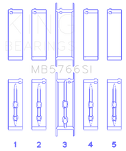 Load image into Gallery viewer, King Engine Bearings GM LS1/2/4/6 (Housing Bore +.010) (Size STD) Main Bearing Set