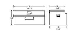 Tradesman Aluminum Flush Mount Truck Tool Box (40in.) - Brite