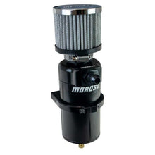 Load image into Gallery viewer, Moroso Single Inlet -8AN Billet Breather Tank Catch Can - Black
