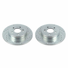 Cargar imagen en el visor de la galería, Power Stop 17-18 Mercedes-Benz C300 Rear Evolution Drilled &amp; Slotted Rotors - Pair
