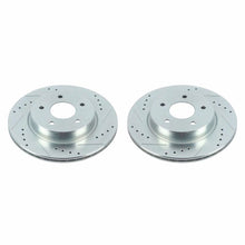 Cargar imagen en el visor de la galería, Power Stop 18-19 Nissan Leaf Rear Evolution Drilled &amp; Slotted Rotors - Pair