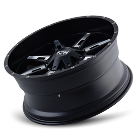 ION Type 184 20x9 / 5x139.7 BP / 18mm Offset / 110mm Hub Satin Black/Milled Spokes Wheel