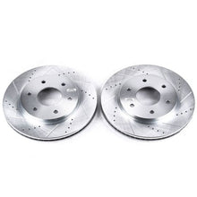 Cargar imagen en el visor de la galería, Power Stop 04-05 Infiniti QX56 Front Evolution Drilled &amp; Slotted Rotors - Pair