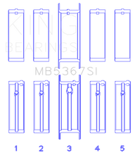 Cargar imagen en el visor de la galería, King Engine Bearings GMC 2.4L (146cu) I4 Ecotec Main Bearing Set - (Size 0.25 Oversized)