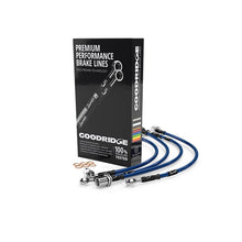Cargar imagen en el visor de la galería, Goodridge 03-06 Mitsubishi Evolution 8 Stainless Steel Brake Lines - Electric Blue