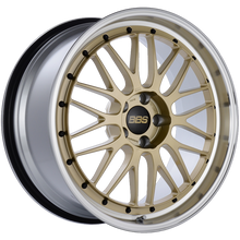 Cargar imagen en el visor de la galería, BBS LM 20x9.5 5x114.3 ET40 CB66 Gold Center Diamond Cut Lip Wheel