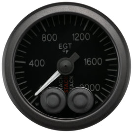 Autometer Stack 52mm 0-2000 Deg F Pro-Control Exhaust Gas Temp Gauge - Black