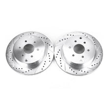 Cargar imagen en el visor de la galería, Power Stop 05-12 Nissan Pathfinder Rear Evolution Drilled &amp; Slotted Rotors - Pair