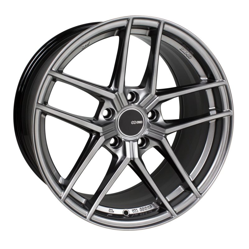 Enkei TY5 18x8 5x114.3 50mm Offset 72.6mm Bore Hyper Silver Wheel