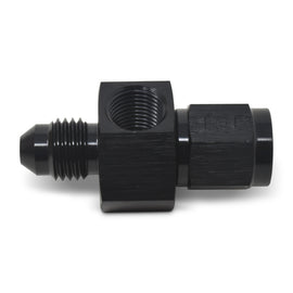 Russell Fuel Pressure Take Off -4 An Female To Male W/ 1/8in Npt Blk Anodize