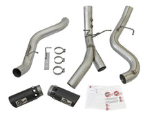 Load image into Gallery viewer, aFe ATLAS 4in DPF-Back Alum Steel Exhaust System w/Dual Exit Black Tip 2017 GM Duramax 6.6L (td)