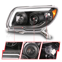 Cargar imagen en el visor de la galería, ANZO 06-09 Toyota 4 Runner Projector Headlights Plank Style - Black