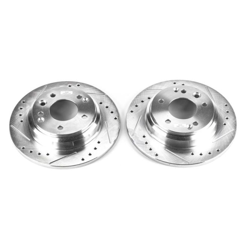 Power Stop 99-01 Acura RL Rear Evolution Drilled & Slotted Rotors - Pair