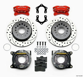 Wilwood Forged Dynalite P/S P-B Kit Drilled-Red Mopar/Dana 2.36in Off w/Snap Ring Bearing