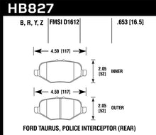 Cargar imagen en el visor de la galería, Hawk 13-16 Ford Taurus SHO Performance Ceramic Street Rear Brake Pads