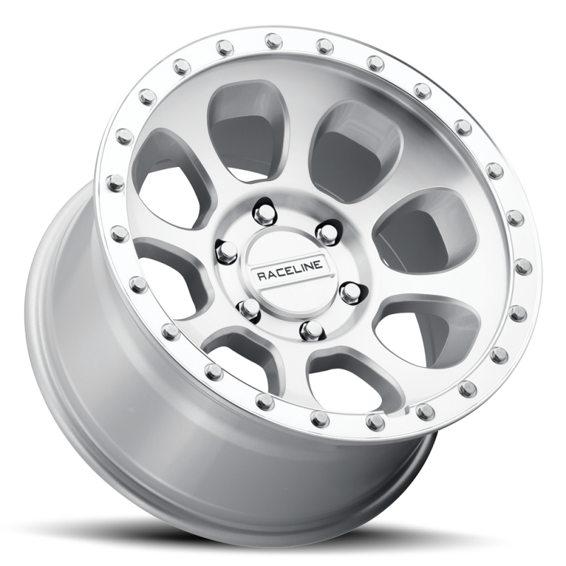 Raceline 961MC Bolt 17x9in / 6x135 BP / -12mm Offset / 87.1mm Bore - Machined Cc
