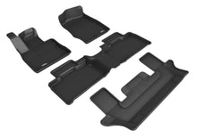 Cargar imagen en el visor de la galería, 3D MAXpider 2020-2021 Ford Explorer 1st/2nd/3rd Row Floor Mats - Black