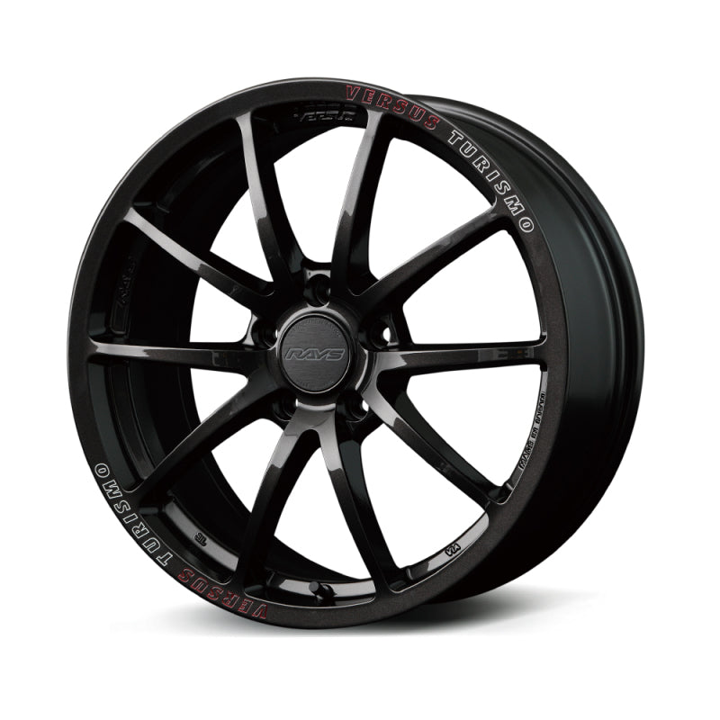 Versus VT125S 18X7.5 +50 5x114.3 Super Dark Gunmetal/MC/RAP (Red Clear)