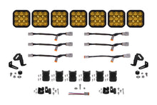 Cargar imagen en el visor de la galería, Diode Dynamics SS5 Pro Universal CrossLink 7-Pod Lightbar - Yellow Driving