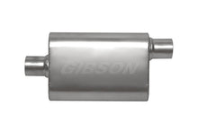 Cargar imagen en el visor de la galería, Gibson CFT Superflow Center/Offset Oval Muffler - 4x9x13in/2.25in Inlet/2.25in Outlet - Stainless