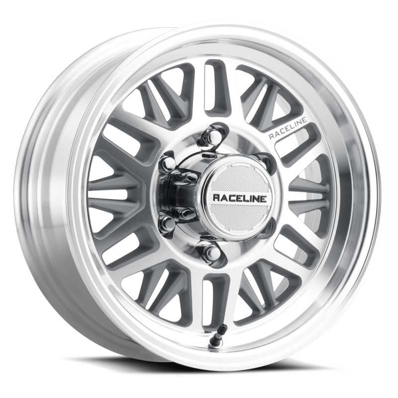 Raceline 451MC Ryno TR Trailer 14x6in / 5X4.5 BP / 0mm Offset / 3.19mm Bore - Machined CC