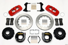 Cargar imagen en el visor de la galería, Wilwood AERO4 Rear P-Brake Kit 14.00in Red Chevy 12 Bolt-Spec 3.15in Brng