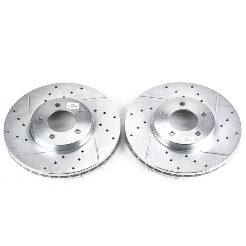 Power Stop 96-99 Ford Taurus Front Evolution Drilled & Slotted Rotors - Pair