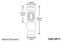 Cargar imagen en el visor de la galería, Diode Dynamics 7443 LED Bulb HP11 LED - Amber (Pair)