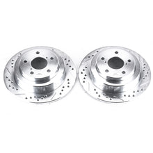 Cargar imagen en el visor de la galería, Power Stop 05-06 Saab 9-2X Rear Evolution Drilled &amp; Slotted Rotors - Pair