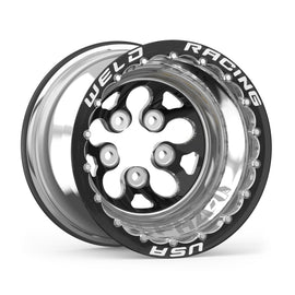 Weld Alpha-1 15x10 / 5x4.5 BP / 5in. BS Black Wheel - Double Beadlock MT