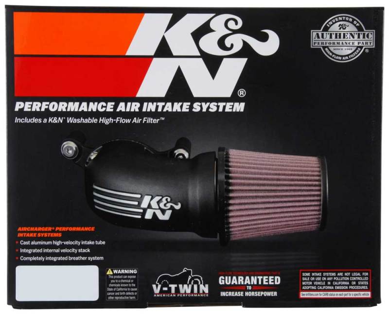 K&N 17-18 Harley Davidson Touring Models Performance Air Intake System Silver