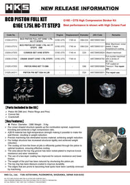 HKS 2023+ Toyota GR Corolla Piston Ring Set - T3 D88