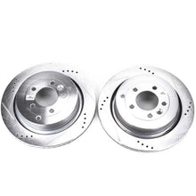 Cargar imagen en el visor de la galería, Power Stop 05-09 Land Rover LR3 Rear Evolution Drilled &amp; Slotted Rotors - Pair