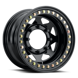 Raceline RT80 Rock 8 Spoke 15x10in / 8x165.1 BP / -25mm Offset / 130.81mm Bore - Gloss Black