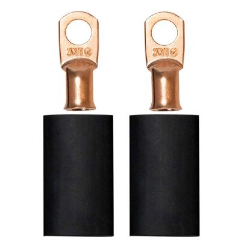 Moroso 3/8in Dia Stud 2 GA Wire Crimp/Solder Battery Cable Terminal Kit (2 Pack)